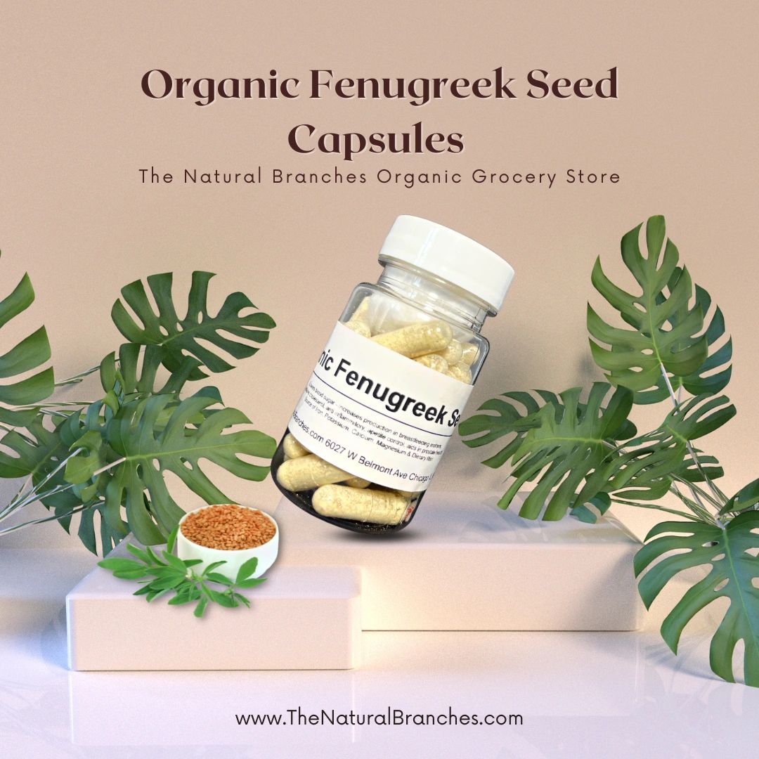 Organic Fenugreek Seed Capsules (500mg) 30ct